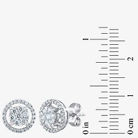 (F / Vs2) 1/2 CT. T.W. Lab Grown White Diamond 14K Gold 9.2mm Round Stud Earrings