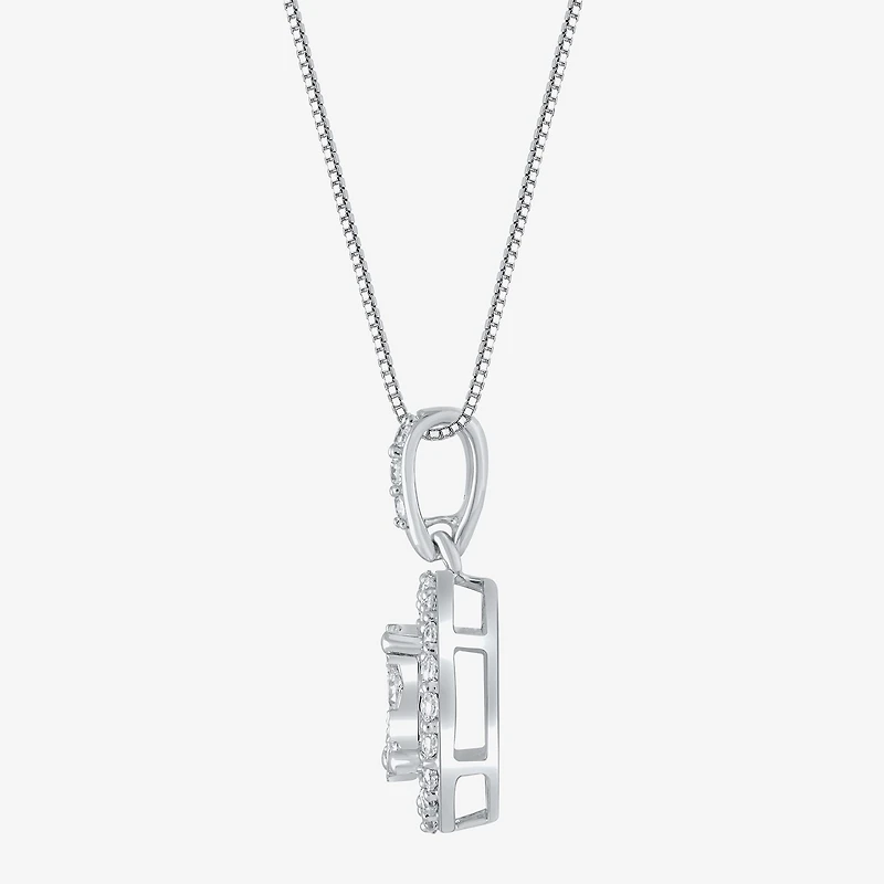 (F / Vs2) Womens 1/2 CT. T.W. Lab Grown White Diamond 14K Gold Round 18 Inch Pendant Necklace