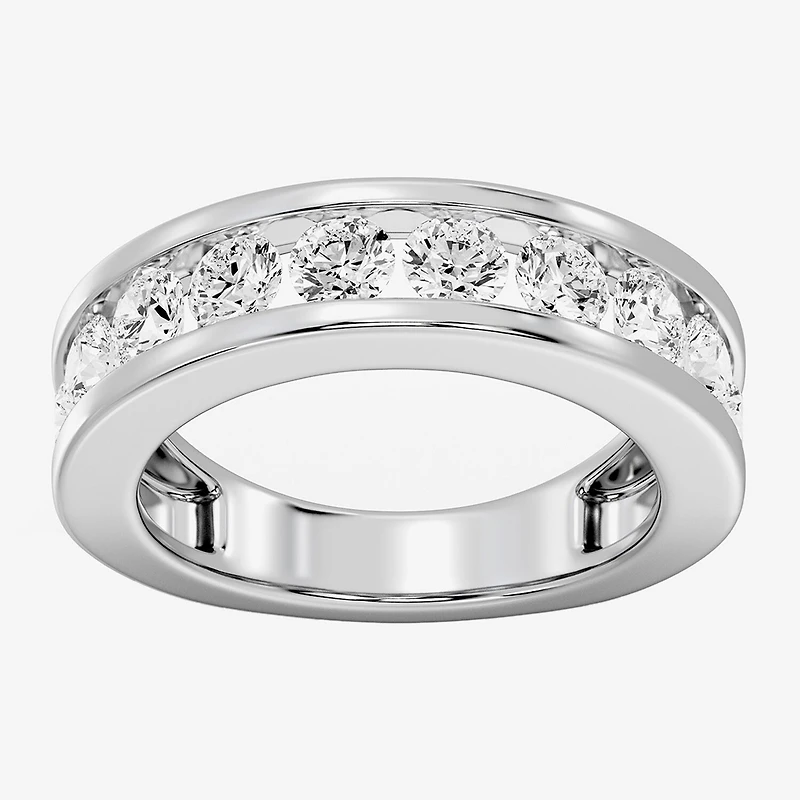 (F/ Si1-Si2) Womens 3MM 2 CT. T.W. Lab Grown White Diamond Wedding Band