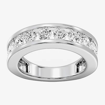 (F/ Si1-Si2) Womens 3MM 2 CT. T.W. Lab Grown White Diamond Wedding Band
