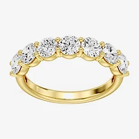 (F/ Si1-Si2) Womens 2MM 2 CT. T.W. Lab Grown White Diamond Sterling Silver Wedding Band
