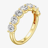 (F/ Si1-Si2) Womens 2MM 2 CT. T.W. Lab Grown White Diamond Sterling Silver Wedding Band