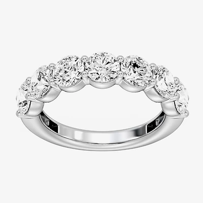 (F / Si1-Si2) Womens 2.5MM 3 CT. T.W. Lab Grown White Diamond Wedding Band