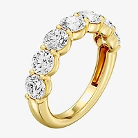 (F / Si1-Si2) Womens 2.5MM 3 CT. T.W. Lab Grown White Diamond Sterling Silver Wedding Band