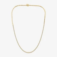 (G / Si1-Si2) Womens 3 CT.T.W. Lab Grown White Diamond Sterling Silver 18 Inch Tennis Necklace