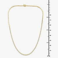 (G / Si1-Si2) Womens 3 CT.T.W. Lab Grown White Diamond Sterling Silver 18 Inch Tennis Necklace