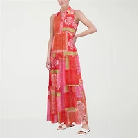 Jessica Howard Womens Petite Sleeveless Maxi Dress