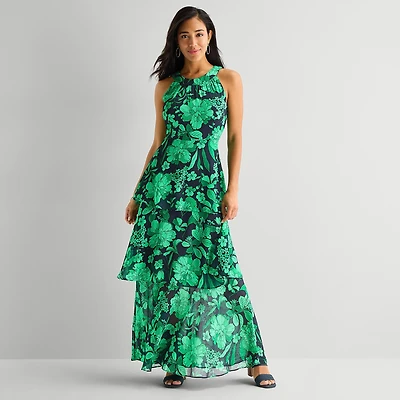 Marc New York Womens Halter Neck Sleeveless Maxi Dress