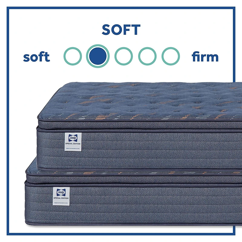 Sealy Special Edition Warner 12" Plush Pillow Top - Mattress + Box Spring