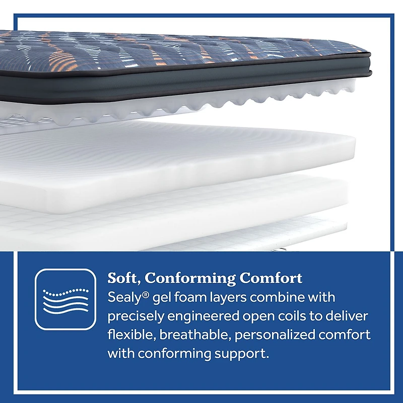 Sealy Special Edition Warner 12" Plush Pillow Top - Mattress + Box Spring