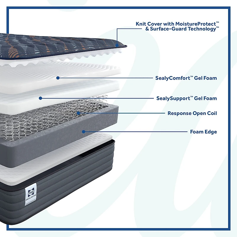 Sealy Special Edition Warner 12" Firm Tight Top - Mattress + Box Spring