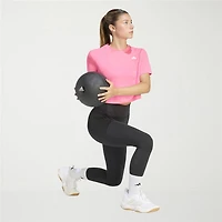 adidas Womens Crew Neck Short Sleeve Active Crop Top