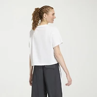 adidas Womens Crew Neck Short Sleeve Active Crop Top