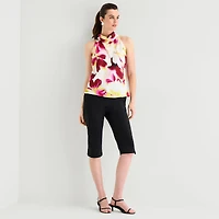 Worthington Womens Halter Neck Sleeveless Blouse