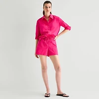 Worthington Womens Cuffed Long Sleeve Relaxed Fit Button-Down Shirt