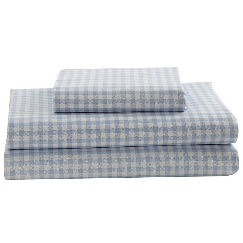 Laurel & Mayfair 250tc Gingham Print Sheet Set