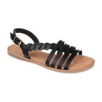 Journee Collection Womens Solay Ankle Strap Flat Sandals