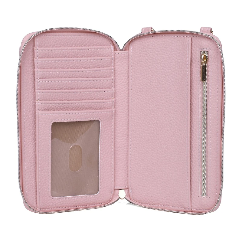 Julia Buxton Everywhere Crossbody Womens RFID Blocking Wallet
