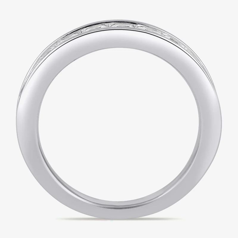 (F / Si2) Womens 1 1/2 CT. Lab Grown White Diamond 10K Gold Anniversary Band