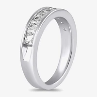 (F / Si2) Womens 1 1/2 CT. Lab Grown White Diamond 10K Gold Anniversary Band