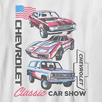 Chevrolet Little & Big Kid Boys Crew Neck Short Sleeve Flag Regular Fit Graphic T-Shirt