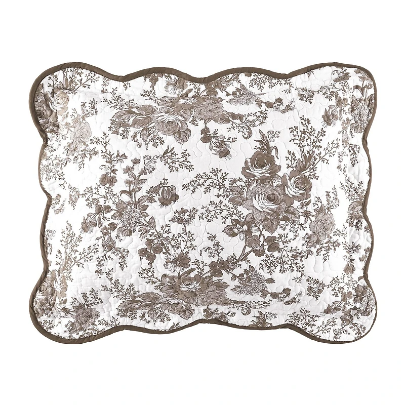 Laurel Manor Toile Garden Cotton Pillow Sham