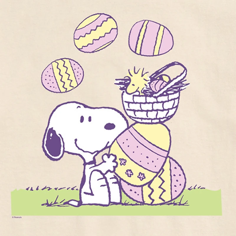 Womens Juniors Crew Neck Short Sleeve Regular Fit Peanuts Snoopy Graphic T-Shirt