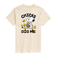 Mens Short Sleeve Peanuts Easter Graphic T-Shirt