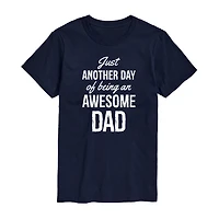 Mens Short Sleeve Awesome Dad Graphic T-Shirt
