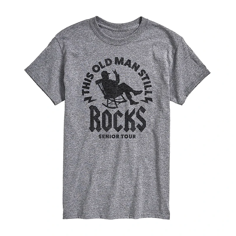 Mens Short Sleeve Old Man Graphic T-Shirt
