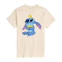 Mens Short Sleeve Lilo & Stitch Easter Graphic T-Shirt