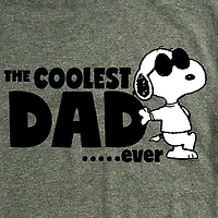 Mens Short Sleeve Peanuts Coolest Dad Graphic T-Shirt