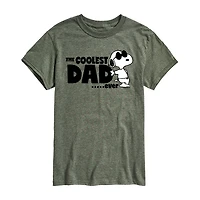 Mens Short Sleeve Peanuts Coolest Dad Graphic T-Shirt