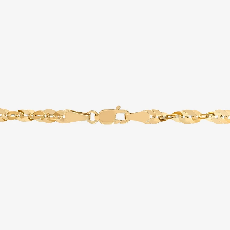 Womens 10K Gold 7.5 Inch Fashion Chain Bracelet