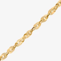 Womens 10K Gold 7.5 Inch Fashion Chain Bracelet