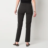 Liz Claiborne Lisa Womens Straight Mid Rise Pull-On Pant