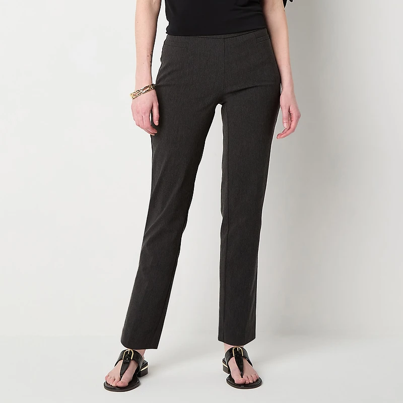 Liz Claiborne Lisa Womens Straight Mid Rise Pull-On Pant