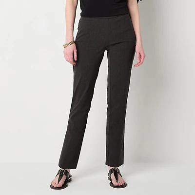 Liz Claiborne Lisa Womens Straight Mid Rise Pull-On Pant