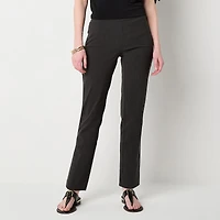 Liz Claiborne Lisa Womens Straight Mid Rise Pull-On Pant