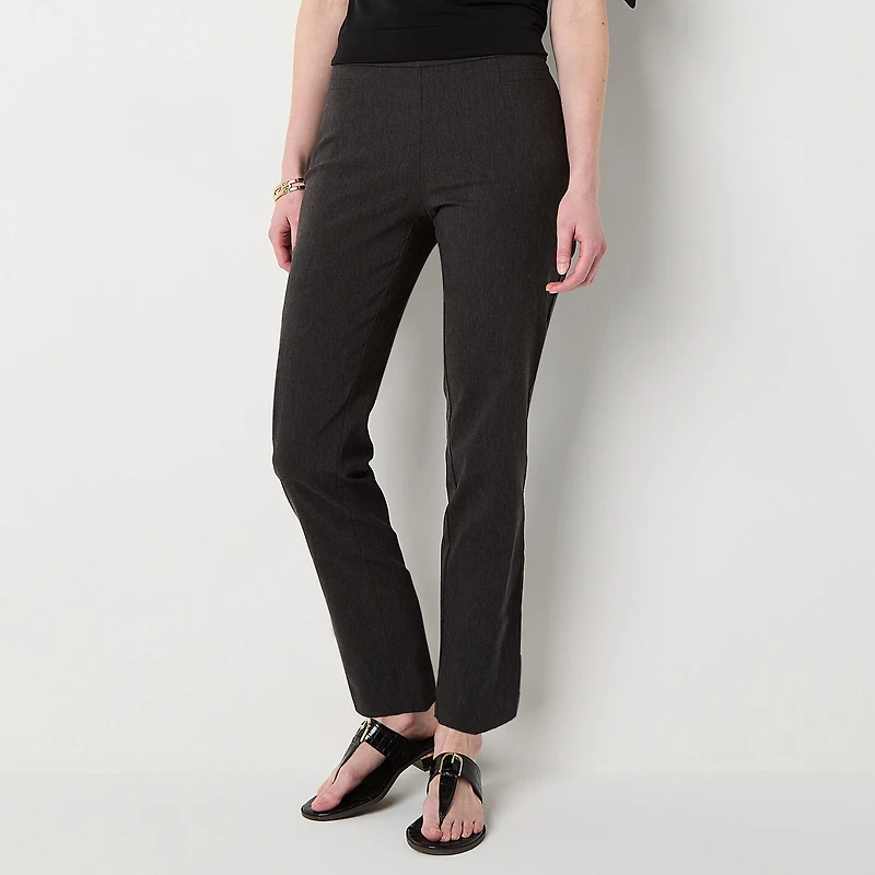 Liz Claiborne Lisa Womens Straight Mid Rise Pull-On Pant