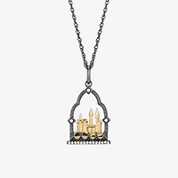 Harry Potter (F / Si2) Womens Diamond Accent Lab Grown White Diamond 14K Two Tone Gold Over Silver 16 Inch Pendant Necklace