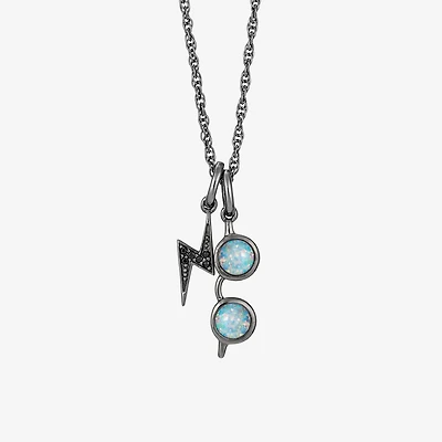 Harry Potter Womens Lab Created Multi Color Opal Sterling Silver 16 Inch Pendant Necklace