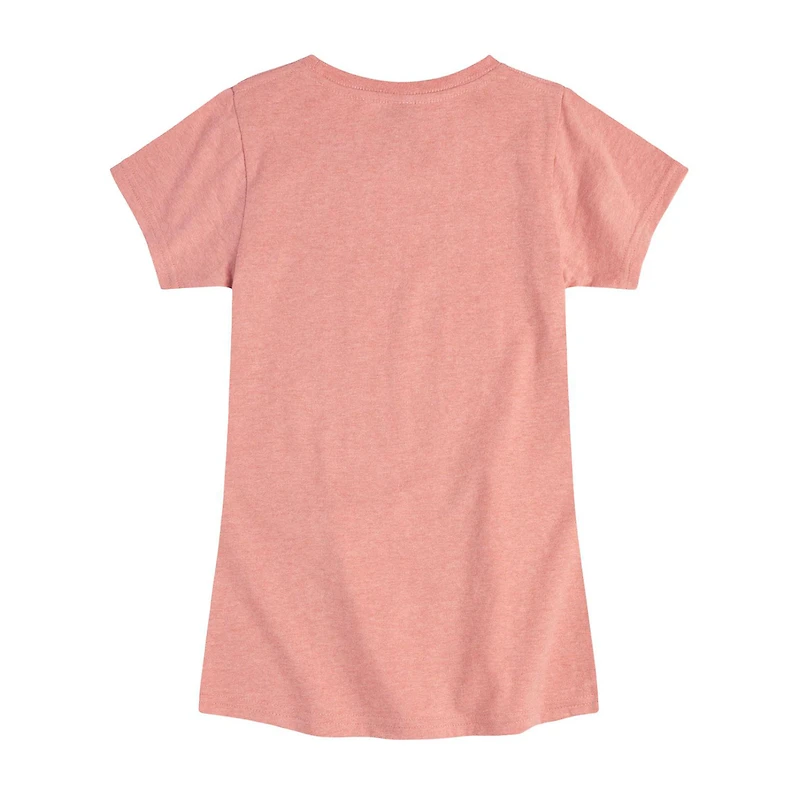 Little & Big Kid Girls Crew Neck Short Sleeve Regular Fit Peanuts Snoopy Graphic T-Shirt