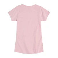 Little & Big Kid Girls Crew Neck Short Sleeve Regular Fit Graphic T-Shirt
