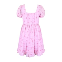 Lilt Big Kid Girls Short Sleeve Puffed A-Line Dress