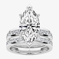Grown Gorgeous (F / Vs2) Womens 1/ Ct. T.W. Lab White Diamond 14K Gold Marquise Side Stone Bridal Set