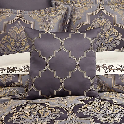 Five Queens Court Millbrook Square Throw Pillow