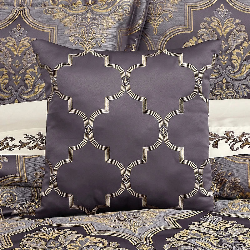 Five Queens Court Millbrook Square Throw Pillow