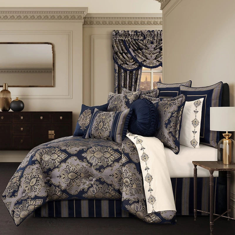 Five Queens Court Briarwood 4-pc. Embellished Comforter Set