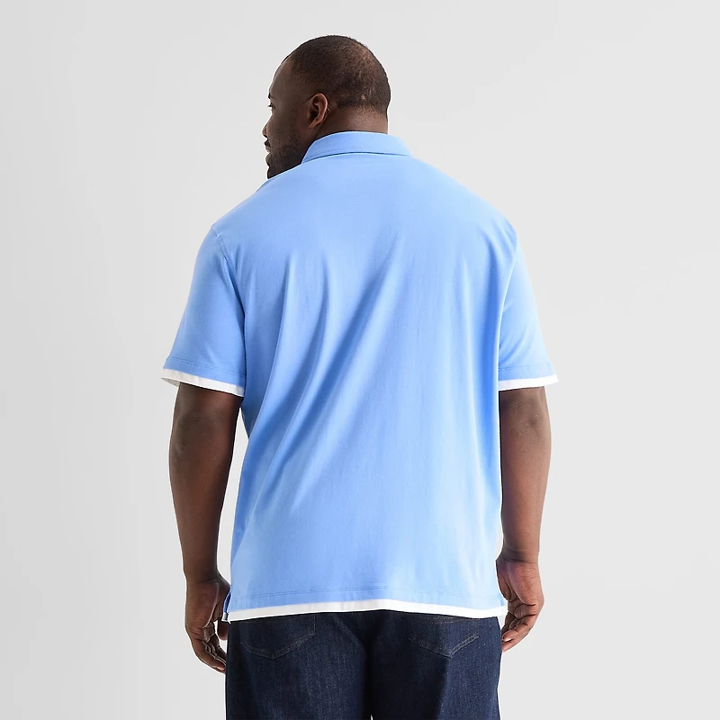 Shaquille O'Neal XLG™ Mens Short Sleeve Regular Fit Big and Tall Button-Down Shirt